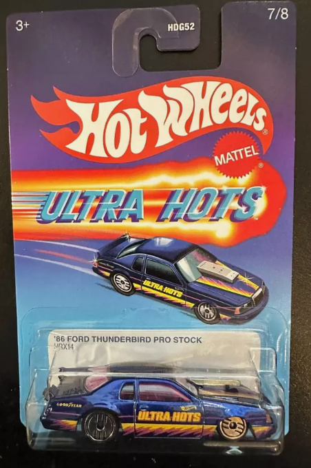 Hot Wheels 2024 Ultra Hots Mix B 7/8, '86 Ford Thunderbird Pro Stock, spectraflame blue