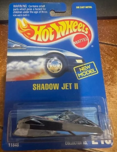 Hot Wheels 1992 New Model #246 Shadow Jet II, chrome