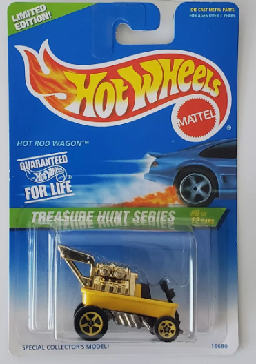Hot Wheels 1997 Treasure Hunt Series #6/12 Hot Rod Wagon, yellow