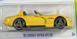 Hot Wheels 2024 #218/250 '92 Dodge Viper RT/10, NEW/LOOSE, yellow