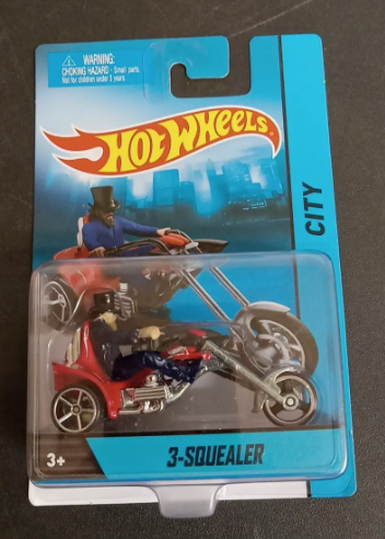 Hot Wheels 2013 City 3-Squealer, red w/rider