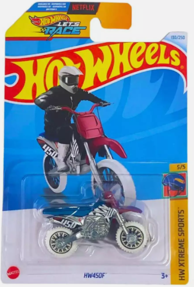 Hot Wheels 2024 #130/250 HW450F, blue seat/red bars