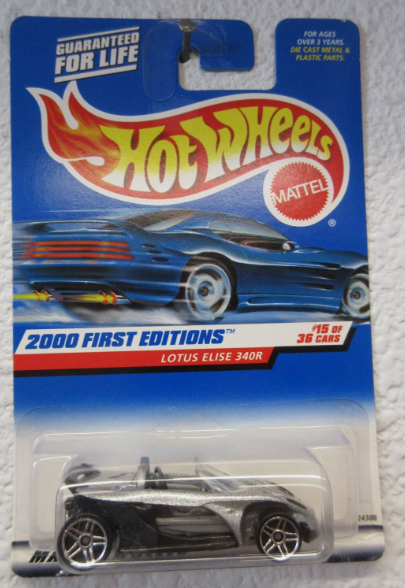 Hot Wheels 2000 First Editions #15/36 Lotus Elise 340R, silver