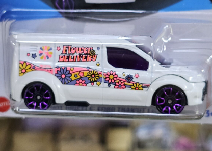 Hot Wheels 2024 #216/250 Ford Transit Connect, TREASURE HUNT, NEW/LOOSE, white