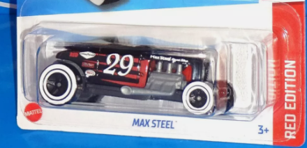 Hot Wheels 2024 #019/250 Max Steel, TARGET RED EDITION, NEW/LOOSE, black