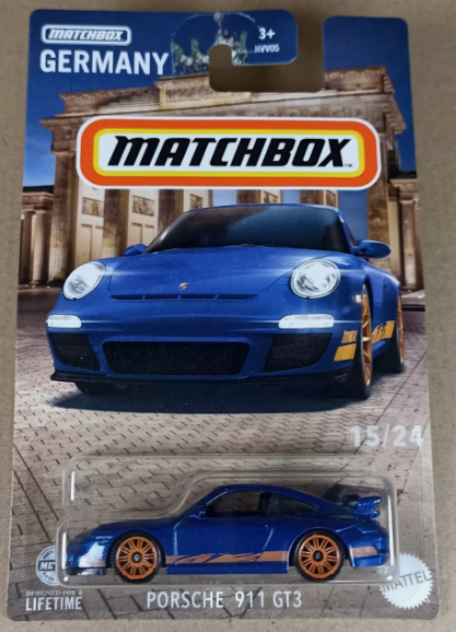 Matchbox 2024 European Streets #15/24 Porsche 911 GT3, indigo blue