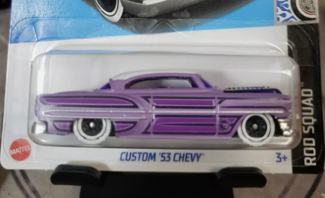 Hot Wheels 2024 #100/250 Custom '53 Chevy, TREASURE HUNT, NEW/LOOSE, purple