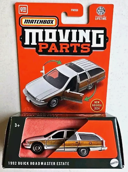 Matchbox 2024 Moving Parts 1992 Buick Roadmaster Estate, white