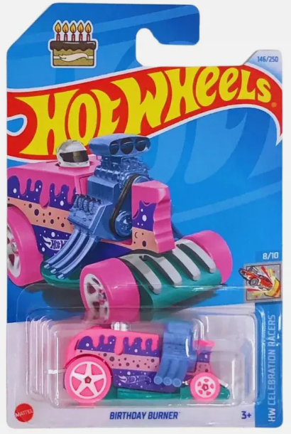 Hot Wheels 2024 #146/250 Birthday Burner, pink