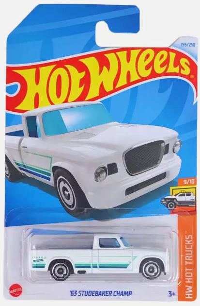 Hot Wheels 2024 #155/250 '63 Studebaker Champ, white