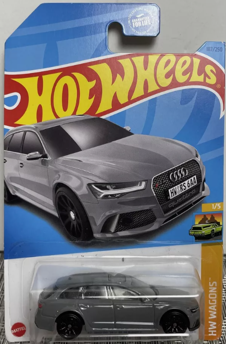 Hot Wheels 2023 #187/250 '17 Audi RS 6 Avant, FROM THE VAULT EXCLUSIVE, grey