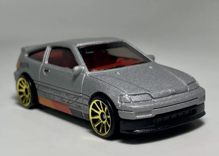 Hot Wheels 2023 #148/250 '88 Honda CR-X, NEW/LOOSE, metalflake matte grey