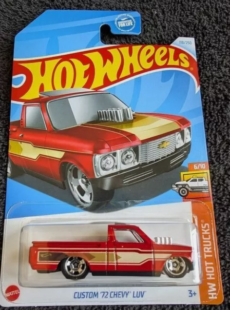 Hot Wheels 2024 #118/250 Custom '72 Chevy Luv, KROGER EXCLUSIVE, red