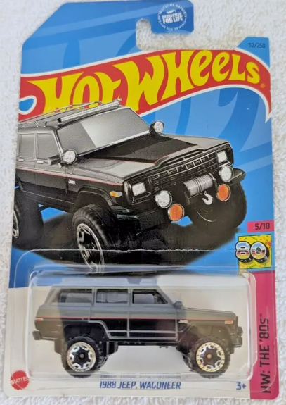 Hot Wheels 2023 #052/250 '88 Jeep Wagoneer, black/grey