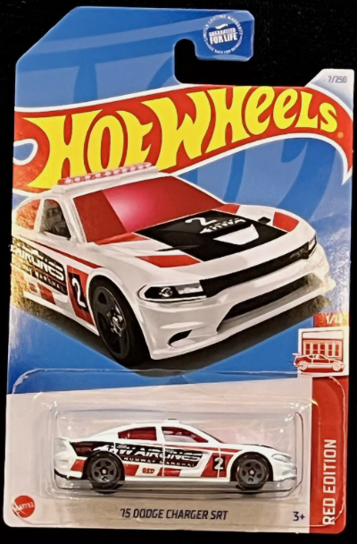 Hot Wheels 2024 #007/250 '15 Dodge Charger SRT, TARGET RED EDITION, white
