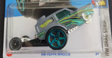 Hot Wheels 2023 #186/250 HW Poppa Wheelie, NEW/LOOSE, grey