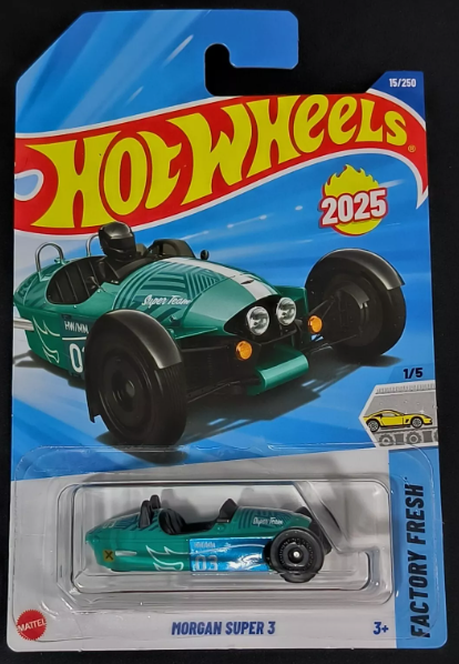 Hot Wheels 2025 #015/250 Morgan Super 3, teal