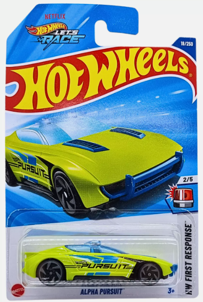 Hot Wheels 2025 #018/250 Alpha Pursuit, lime green – Ignition Diecast