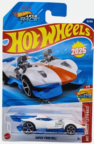 Hot Wheels 2025 #019/250 Super Twin Mill, white