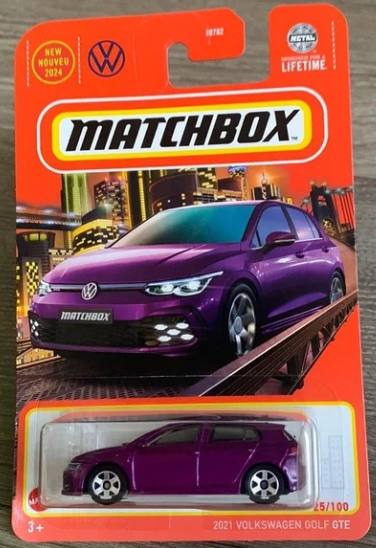 Matchbox 2024 #25/100 2021 Volkswagen Golf GTE, purple