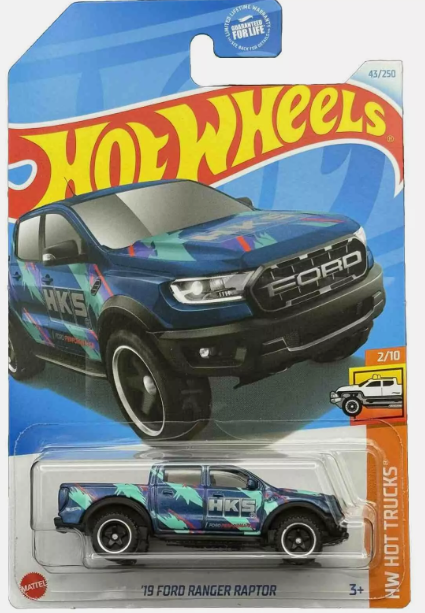 Hot Wheels 2024 #043/250 '19 Ford Ranger Raptor, blue