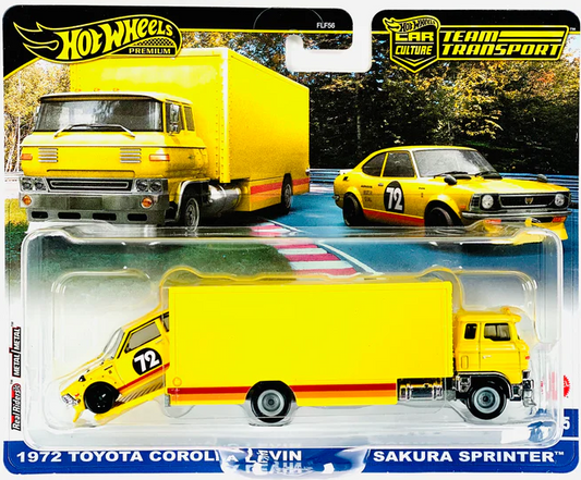 Hot Wheels Car Culture Team Transport #75 1972 Toyota Corolla Levin & Sakura Sprinter