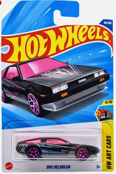 Hot Wheels 2025 #036/250 DMC Delorean, black