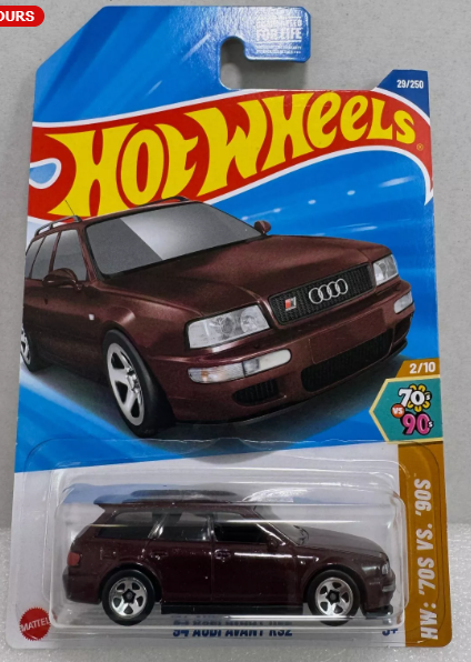 Hot Wheels 2025 #029/250 '94 Audi Avant RS2, ruby red (plum)