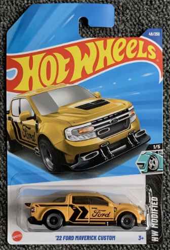 Hot Wheels 2025 #49/250 '22 Ford Maverick Custom, yellow