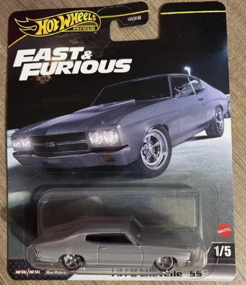 Hot Wheels Premium 2024 Fast & Furious 1/5 1970 Chevelle SS, primer grey