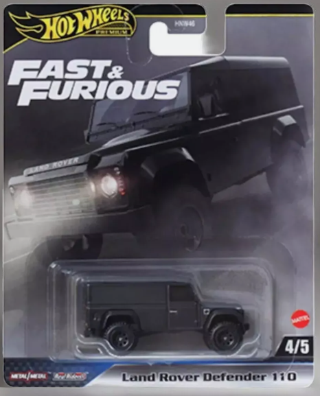 Hot Wheels Premium 2024 Fast & Furious 4/5 Land Rover Defender 110, black