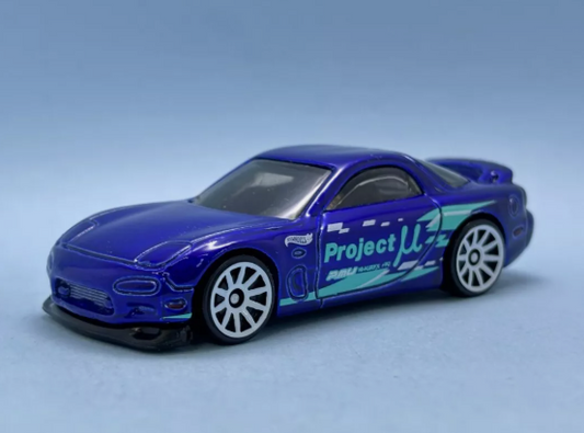 Hot Wheels 2024 #170/250 '95 Mazda RX-7, NEW/LOOSE, blue