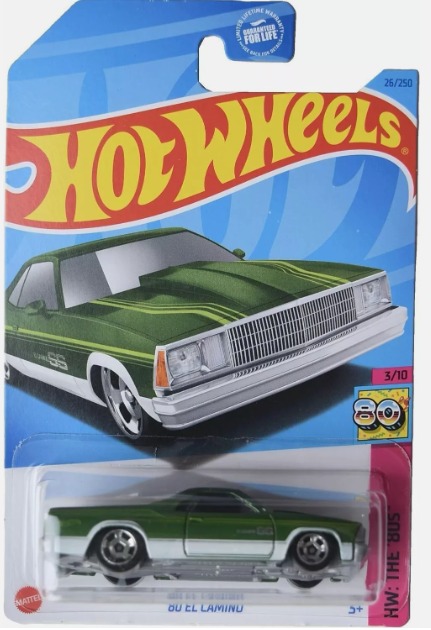 Hot Wheels 2023 #026/250 '80 El Camino, metalflake green grass