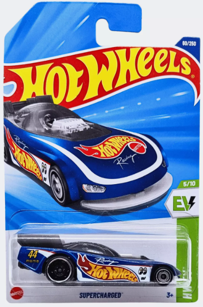 Hot Wheels 2025 #060/250 Supercharged, HW Racing blue