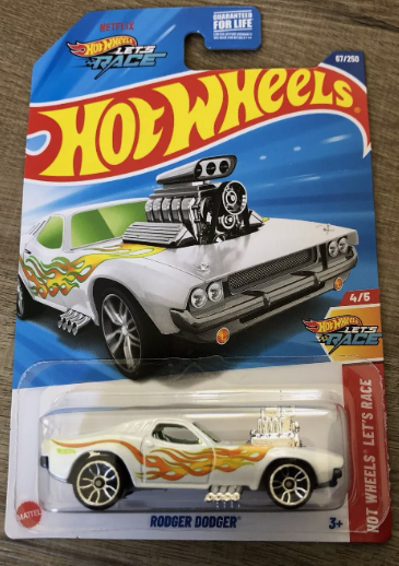 Hot Wheels 2025 #067/250 Rodger Dodger, white