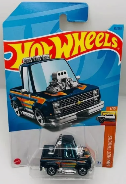 Hot Wheels 2023 #093/250 Toon'd '83 Chevy Silverado, dark blue