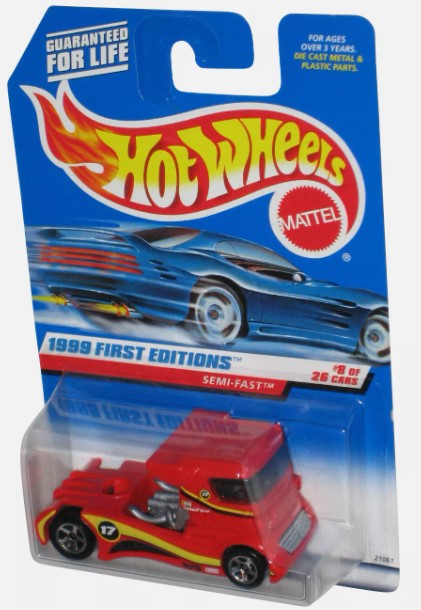 Hot Wheels 1999 #914 Semi Fast, red version, one chrome grill