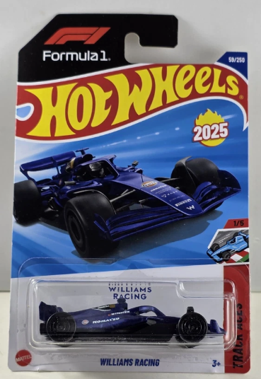 Hot Wheels 2025 #059/250 Williams Racing, new era blue