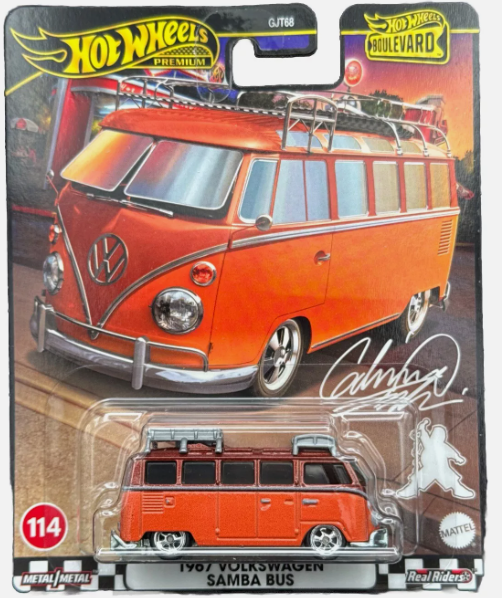 Hot Wheels Boulevard Series #114 1967 Volkswagen Samba Bus, orange