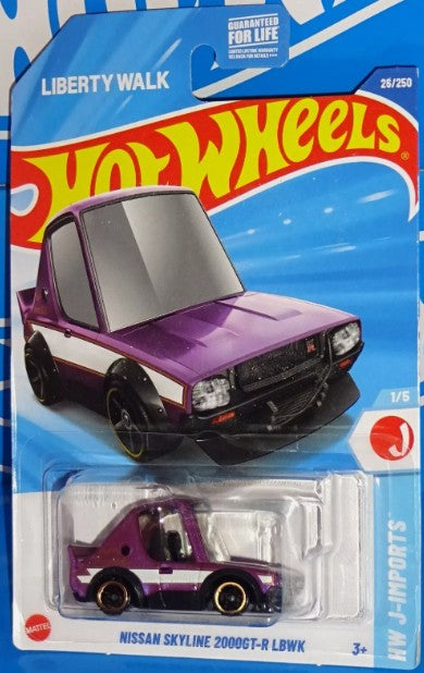 Hot Wheels 2025 #026/250 Nissan Skyline 2000GT-R LBWK (Tooned), purple