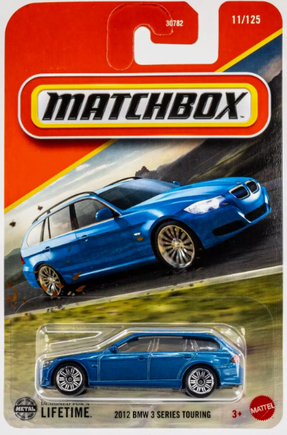 Voiture Miniature Matchbox BMW Série 3 Touring 2012 - Modèle Bleu, Boîte Non Ouverte, 2024