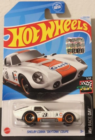 Hot Wheels 2024 #122/250 Shelby Cobra "Daytona" Coupe, white - FACTORY SEALED