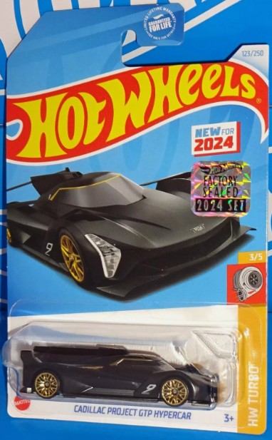 Hot Wheels 2024 #123/250 Cadillac Project GTP Hypercar, black - FACTORY SEALED