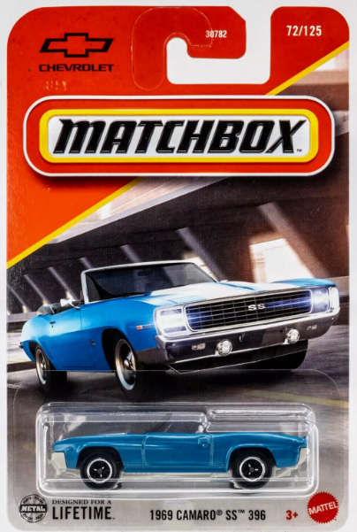 Matchbox 2025 #072/125 1969 Camaro SS 396, blue
