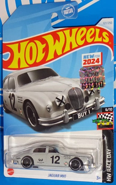 Hot Wheels 2024 #127/250 Jaguar MK1, grey - FACTORY SEALED