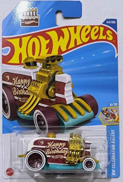 Hot Wheels 2025 #143/250 Birthday Burner, TREASURE HUNT, brown