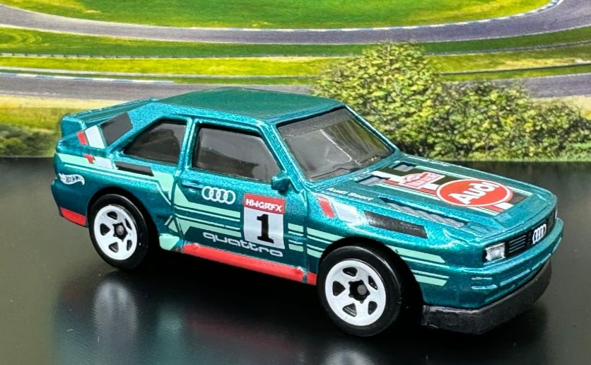 Hot Wheels 2024 Mystery Model '84 Audi Sport quattro, NEW/LOOSE, metalflake teal
