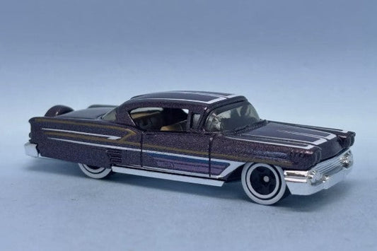 Hot Wheels 2025 #111/250 '58 Chevy Impala, NEW/LOOSE, dark purple