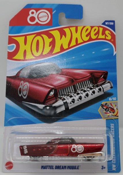 Hot Wheels 2025 #167/250 Mattel Dream Mobile, metallic red