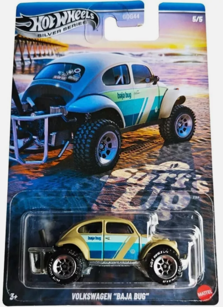 Hot Wheels 2025 Surf's Up Series 5/5 Volkswagen Baja Bug, tan